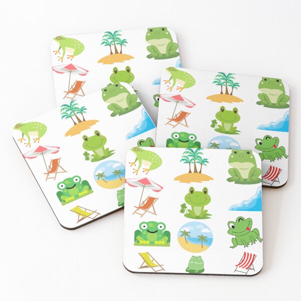 Item preview, Frog at the beach pattern designed and sold by Soft Strength Studio.