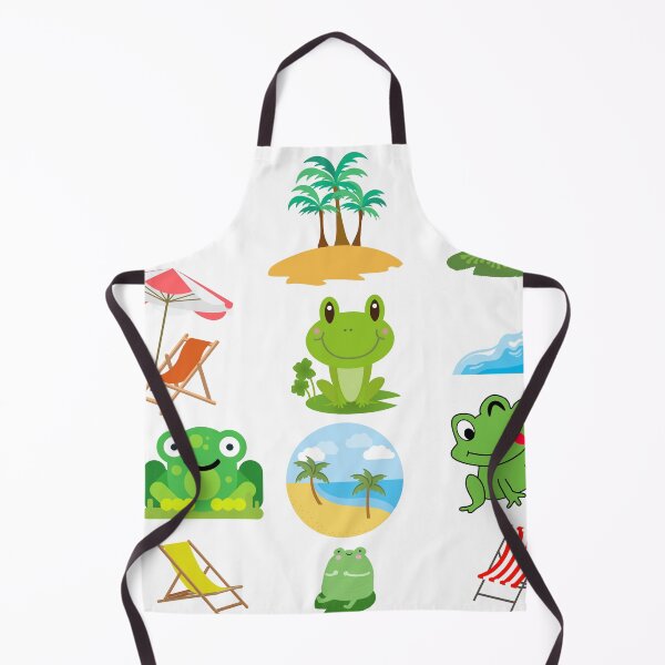 Item preview, Frog at the beach pattern designed and sold by Soft Strength Studio.