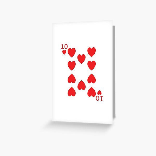 Item preview, Ten of Hearts Playing Card Poker Card designed and sold by johnta17.