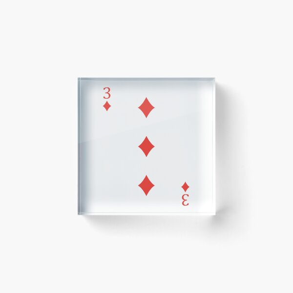 Item preview, Three of Diamonds Playing Card Poker Card designed and sold by johnta17.