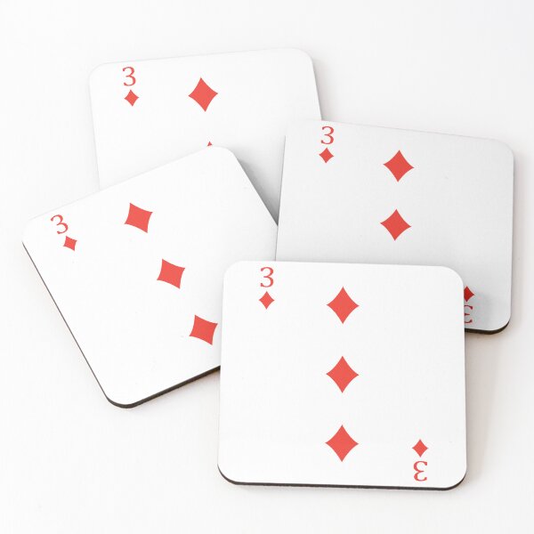 Item preview, Three of Diamonds Playing Card Poker Card designed and sold by johnta17.