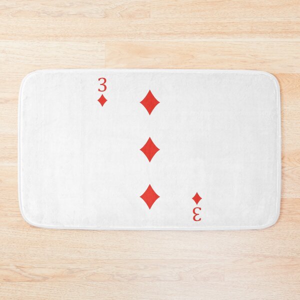 Item preview, Three of Diamonds Playing Card Poker Card designed and sold by johnta17.