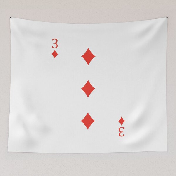 Item preview, Three of Diamonds Playing Card Poker Card designed and sold by johnta17.