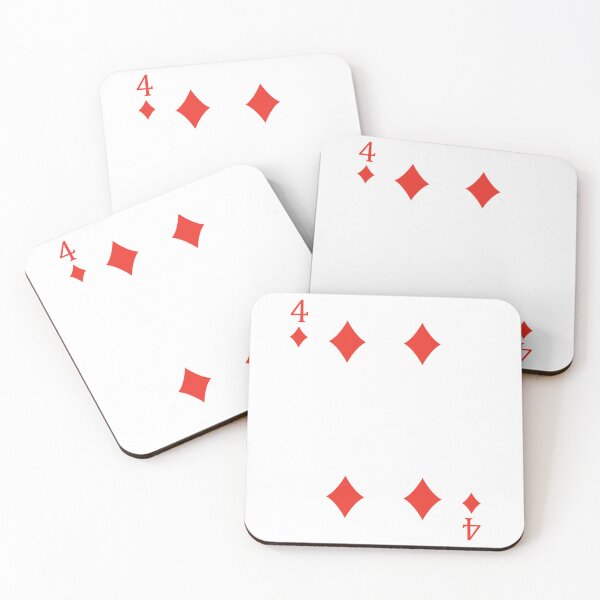 Item preview, Four of Diamonds Playing Card Poker Card designed and sold by johnta17.