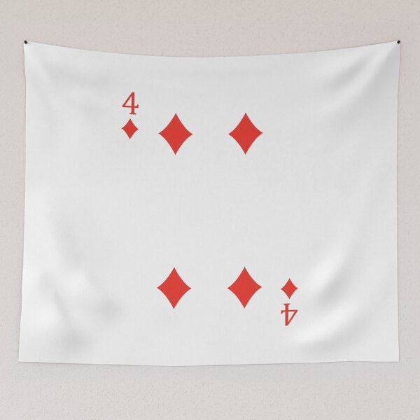 Item preview, Four of Diamonds Playing Card Poker Card designed and sold by johnta17.