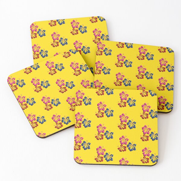 Item preview, Tropical Hawaiian style flower design in yellow designed and sold by Martapp.