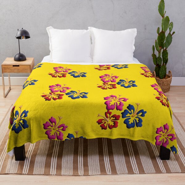 Item preview, Tropical Hawaiian style flower design in yellow designed and sold by Martapp.