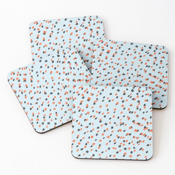 Item preview, Light blue black and orange  speckled pattern designed and sold by DemonicGloom.