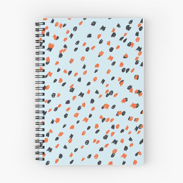 Item preview, Light blue black and orange  speckled pattern designed and sold by DemonicGloom.