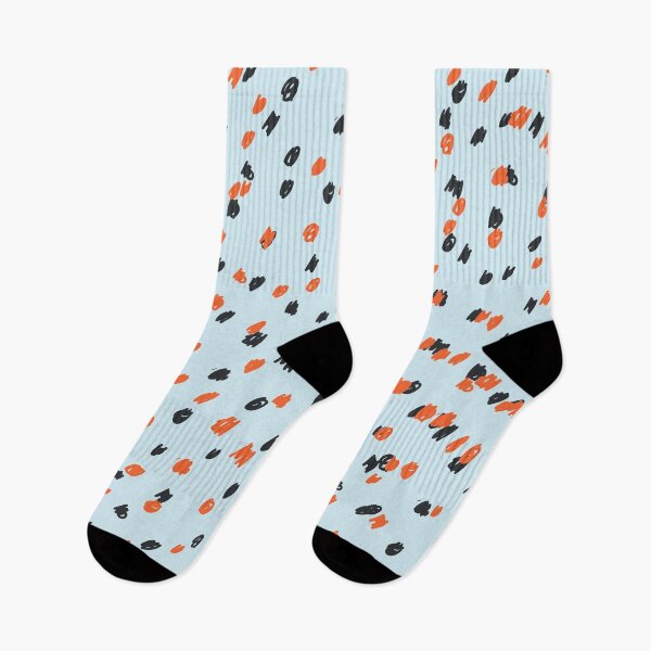 Item preview, Light blue black and orange  speckled pattern designed and sold by DemonicGloom.