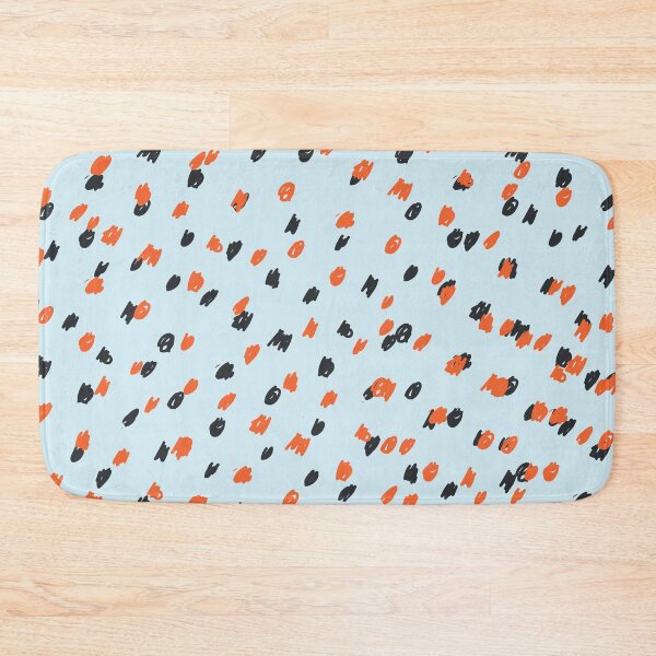 Item preview, Light blue black and orange  speckled pattern designed and sold by DemonicGloom.