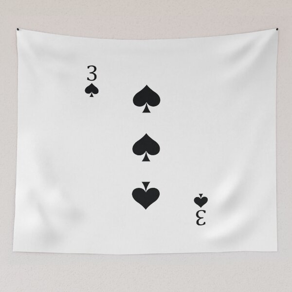 Item preview, Three of Spades Playing Card Poker Card designed and sold by johnta17.