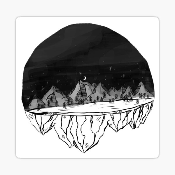 Mountain Night Sticker
