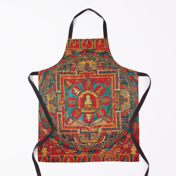 Item preview, Mandala 107 Vairochana Buddha Cerulean Crimson Mandala designed and sold by GuyBlank.