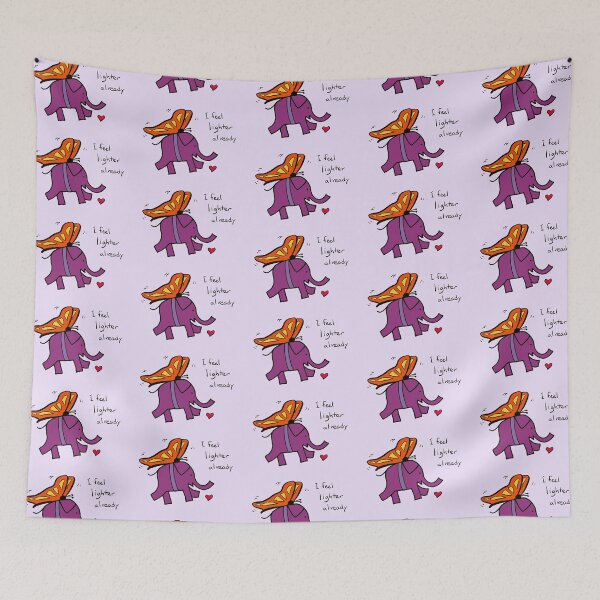Item preview, I feel lighter already purple elephant designed and sold by Beth A.  Richardson.
