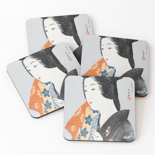 Item preview, Goyō Hashiguchi Woman Holding a Hand Towel. Japanese woman Vintage art designed and sold by el-padre.