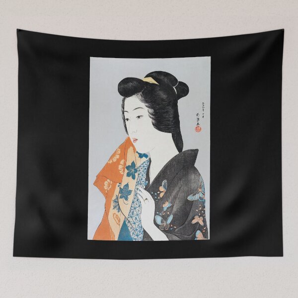 Item preview, Goyō Hashiguchi Woman Holding a Hand Towel. Japanese woman Vintage art designed and sold by el-padre.