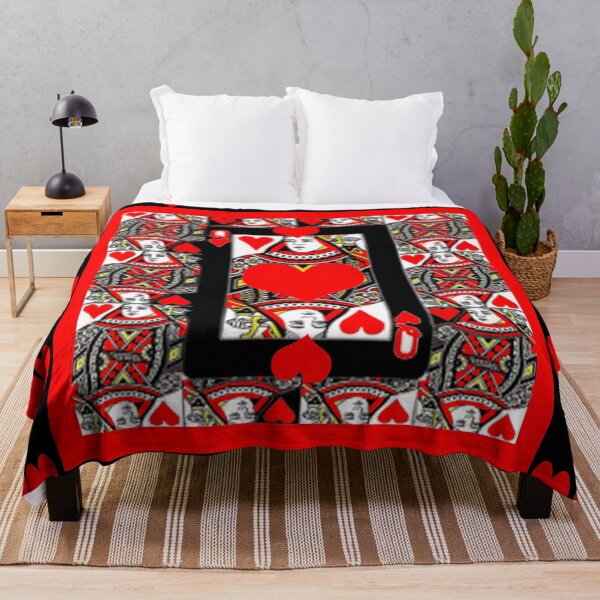 Item preview, CASINO RED QUEEN OF HEARTS PATTERN RED-HEARTS ART designed and sold by sharlesart.