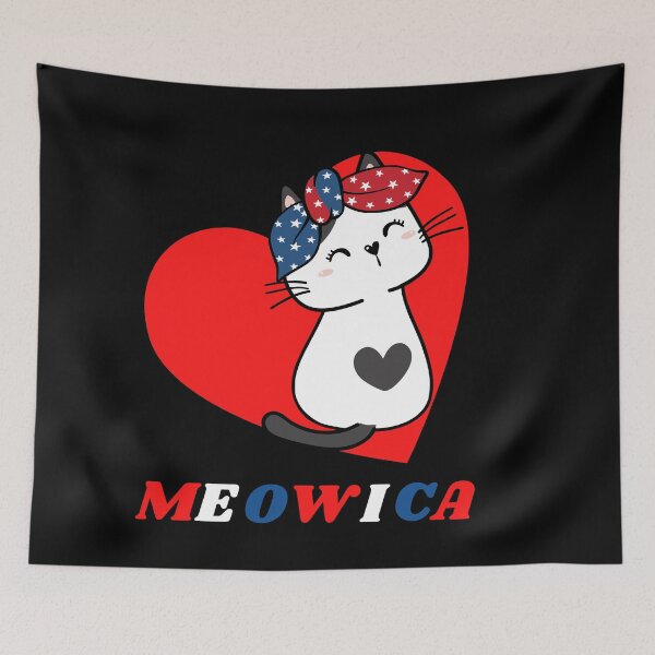 Item preview, FOURTH OF JULY CAT! INDEPENDENCE DAY CAT! 4TH OF JULY! designed and sold by fluffyfriends.