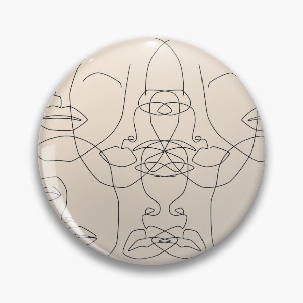 Item preview, Cute Abstract Single Lined Faces Drawing, Minimalist Abstract One Line Art designed and sold by adoredigitals.
