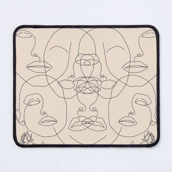 Item preview, Cute Abstract Single Lined Faces Drawing, Minimalist Abstract One Line Art designed and sold by adoredigitals.