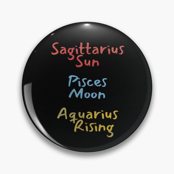 Item preview, Sagittarius Sun Pisces Moon Aquarius Rising Text designed and sold by leomooncreates.