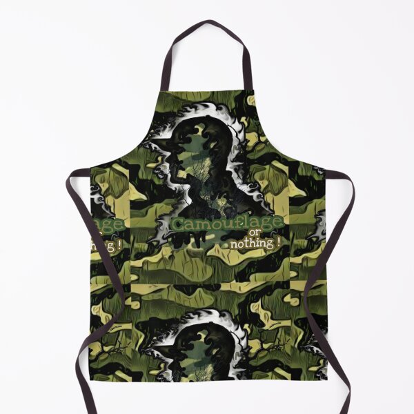 Camouflage or nothing! Sticker B Apron