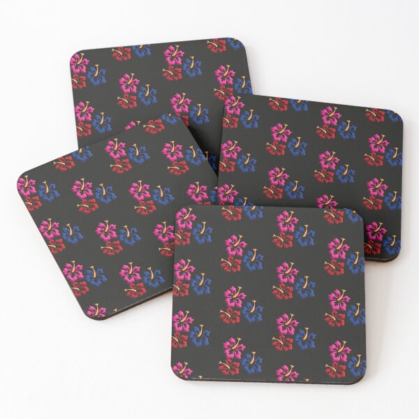 Item preview, Hawaiian tropical style flower design in black designed and sold by Martapp.