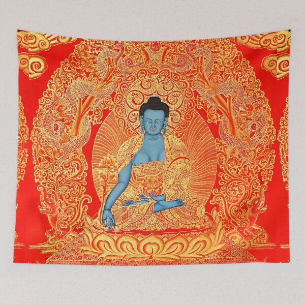Item preview, Mandala 108 Blue Akshobhya Buddha on Gold Lotus designed and sold by GuyBlank.