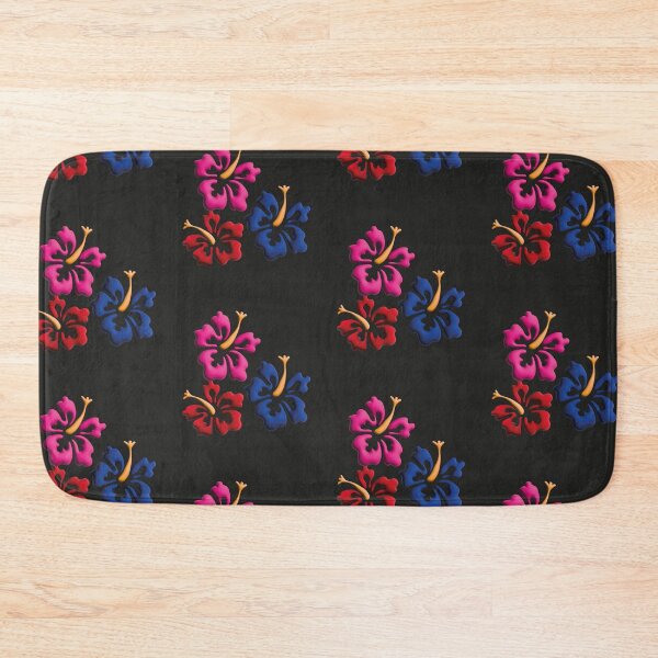 Item preview, Hawaiian tropical style flower design in black designed and sold by Martapp.