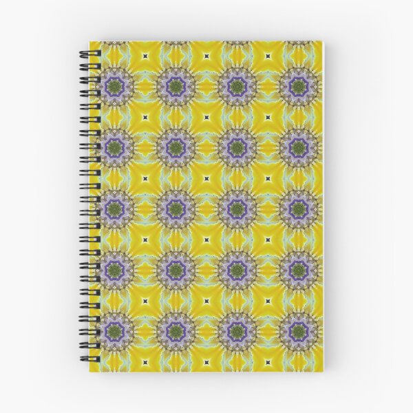 Item preview, Flor de estrella geométrica azul claro sobre patrón amarillo | Babiana Patula 1.2 designed and sold by FRLF.