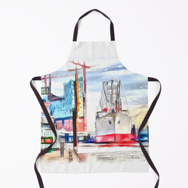 Item preview, Hamburg Port (Painting) designed and sold by cmphotographs.
