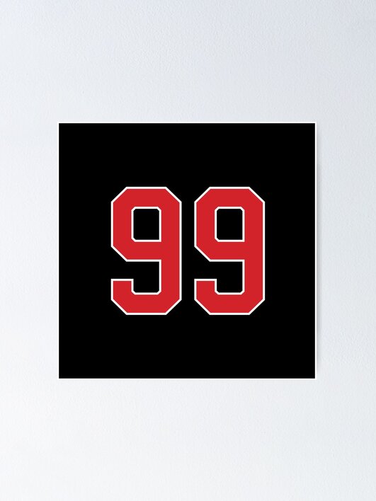 Sports Number 99, red black color lucky sport ninety nine