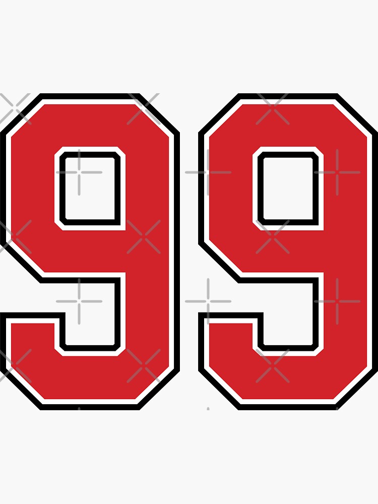 Sports Number 99, red black color lucky sport ninety nine | Sticker