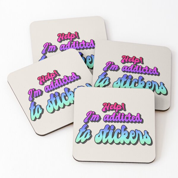 Item preview, Funny Help! I'm Addicted To Stickers, Fun Slogan For Sticker Lovers designed and sold by TrulyEpoque.