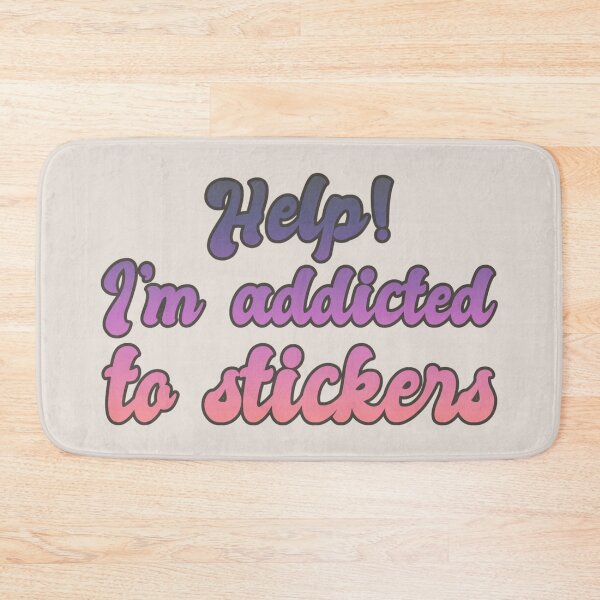 Item preview, Pastel Help! I'm Addicted To Stickers, Fun Slogan For Sticker Lovers designed and sold by TrulyEpoque.