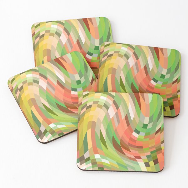 Item preview, Green Earth Warped Checkers Pattern Design designed and sold by patternsoup.