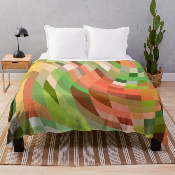 Item preview, Green Earth Warped Checkers Pattern Design designed and sold by patternsoup.