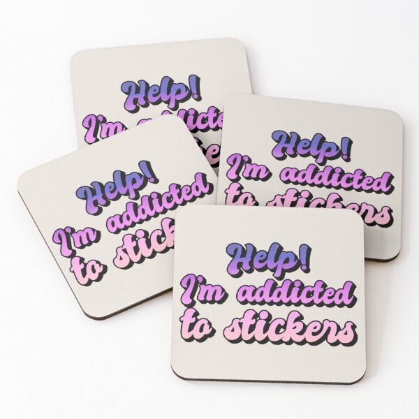 Item preview, Fun Slogan Help! I'm Addicted To Stickers, Great For Sticker Lovers designed and sold by TrulyEpoque.