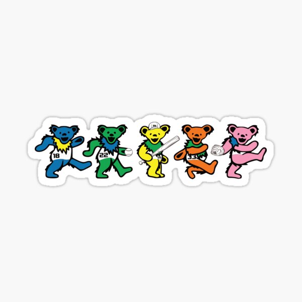"Greatful Dancing Bears" Sticker by UDesign04 Redbubble