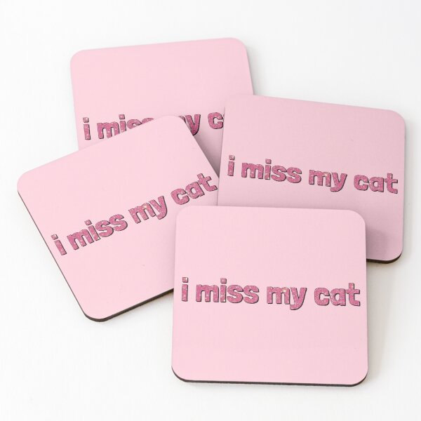 Item preview, I Miss My Cat in Pink Glitter designed and sold by Pink Ribbon.