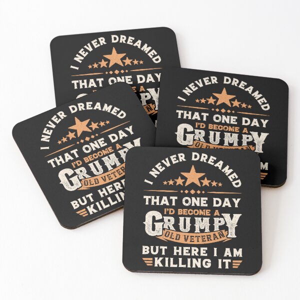 Item preview, I never dreamed Id become a grumpy old veteran - Old Man Grandpa Funny Vintage designed and sold by Creativy.