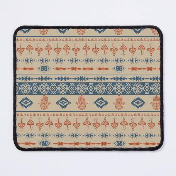 Item preview, Blue and red ethnic Amazigh symbol pattern designed and sold by ILOVECHIWAWA.