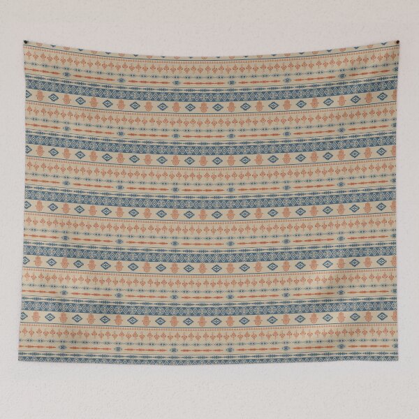 Item preview, Blue and red ethnic Amazigh symbol pattern designed and sold by ILOVECHIWAWA.