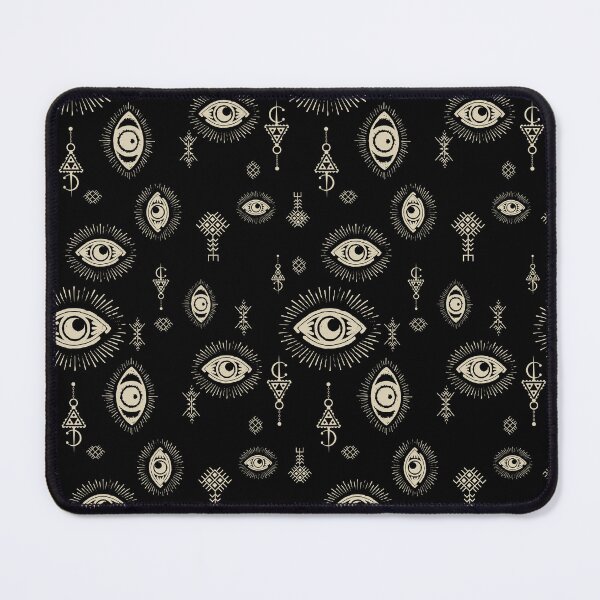 Item preview, Black and beige eye ethnic berber symbol pattern designed and sold by ILOVECHIWAWA.