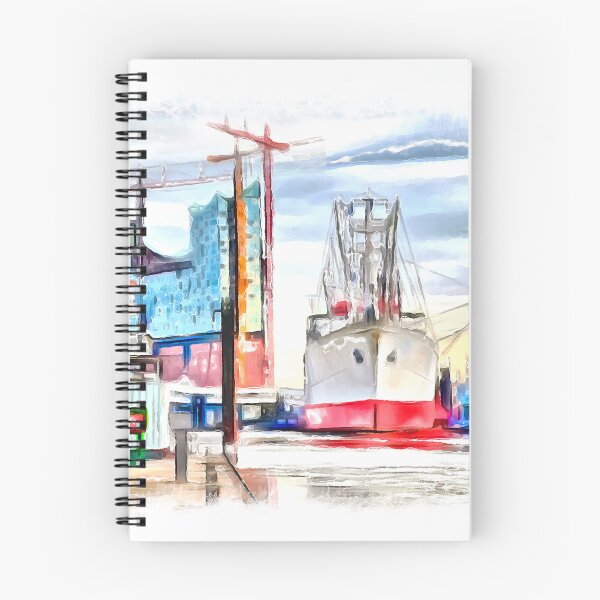 Item preview, Hamburg Port (Painting) designed and sold by cmphotographs.