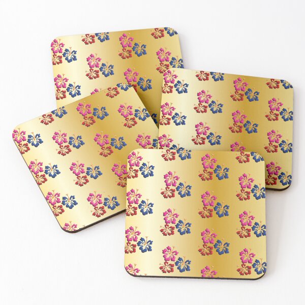 Item preview, Gold design with Tropical Hawaiian style flowers. designed and sold by Martapp.