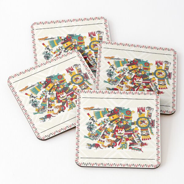 Item preview, Tezcatlipoca Day Signs - Aztec Floor Pillow Borgia designed and sold by Aztectees.