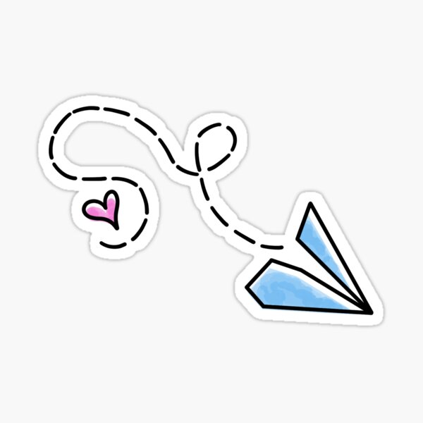 love letter paper plane c' Sticker