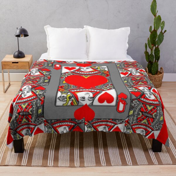 Item preview, CASINO RED QUEEN OF HEARTS PATTERN GREY ART designed and sold by sharlesart.